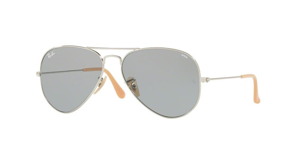 Ray-Ban Aviator Large Metal Sunglasses RB3025 9065I5-58 - Silver Frame, Photo Blue Lenses