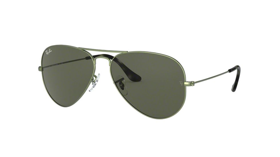 Ray-Ban Aviator Large Metal Sunglasses RB3025 919131-62 - , Green Lenses