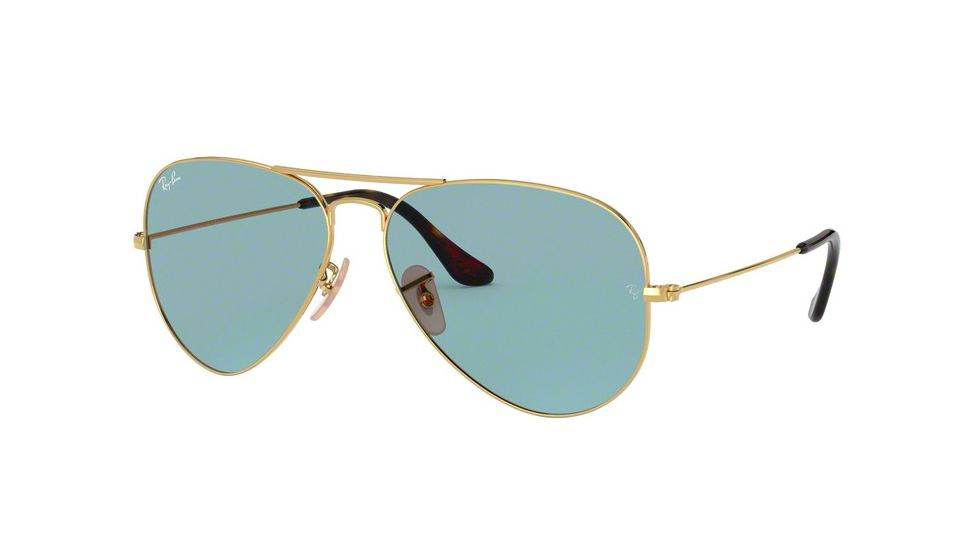 Ray-Ban Aviator Large Metal Sunglasses RB3025 919262-62 - , Light Blue Lenses