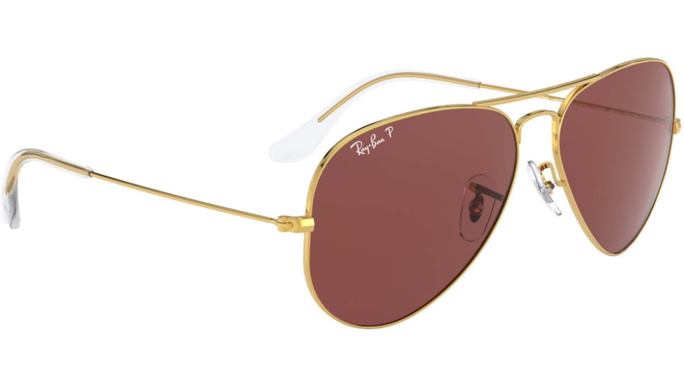 Ray-Ban Aviator Large Metal Sunglasses RB3025 9196AF-62 - , Purple Lenses