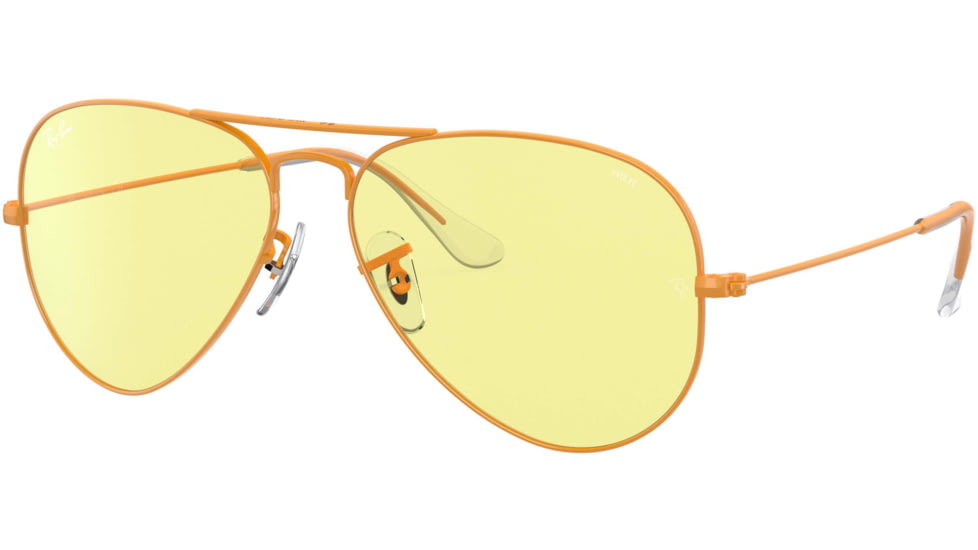 Ray-Ban Aviator Large Metal RB3025 Sunglasses, Orange, 62, RB3025-9220T4-62