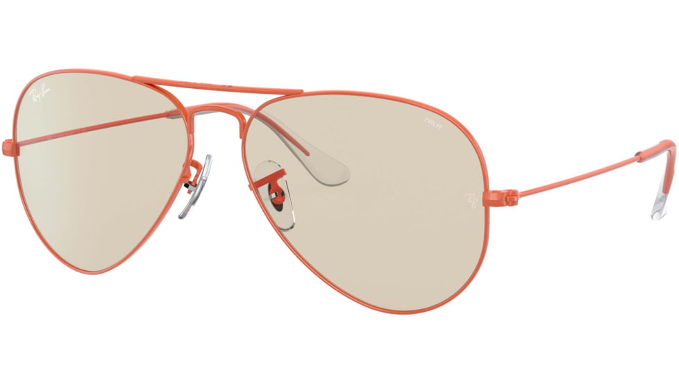 Ray-Ban Aviator Large Metal RB3025 Sunglasses, Red, 62, RB3025-9221T2-62