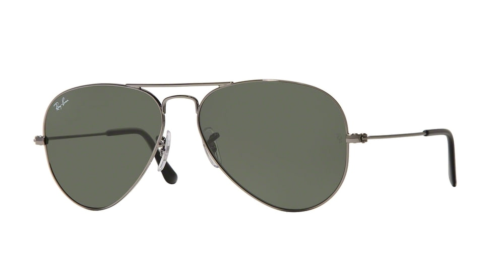 Ray-Ban Aviator Large Metal Sunglasses RB3025 W3350-5814 - Gunmetal Crystal Green