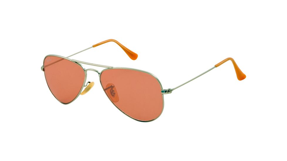 Ray-Ban Aviator Small Metal Sunglasses RB3044 019/4B-52 - Matte Silver Frame, Pink Lenses