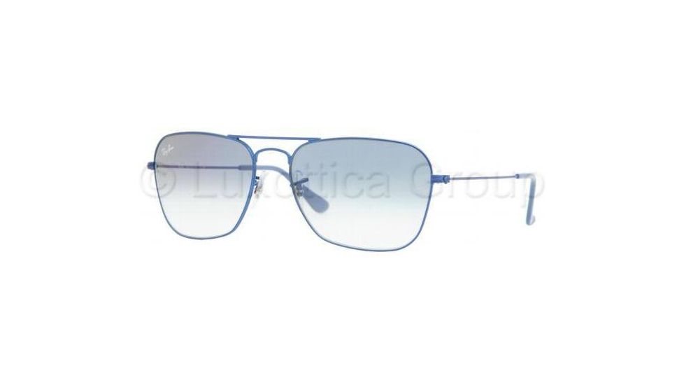 Ray-Ban Caravan Sunglasses RB3136 088/3F-5515 - Metal Blue Matte Crystal Gradient Light Blue