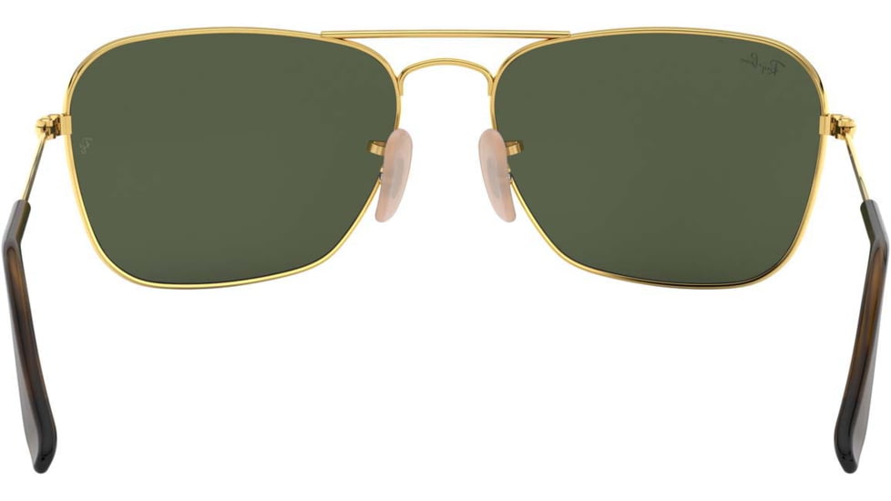 Ray-Ban Caravan Sunglasses RB3136 181-55 - Gold Frame, Dark Green Lenses