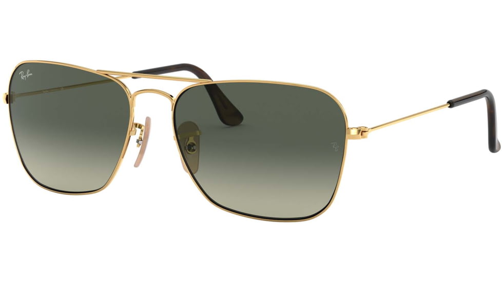 Ray-Ban Caravan Sunglasses RB3136 181/71-58 - Gold Frame, Light Grey Gradient Dark Grey Lenses