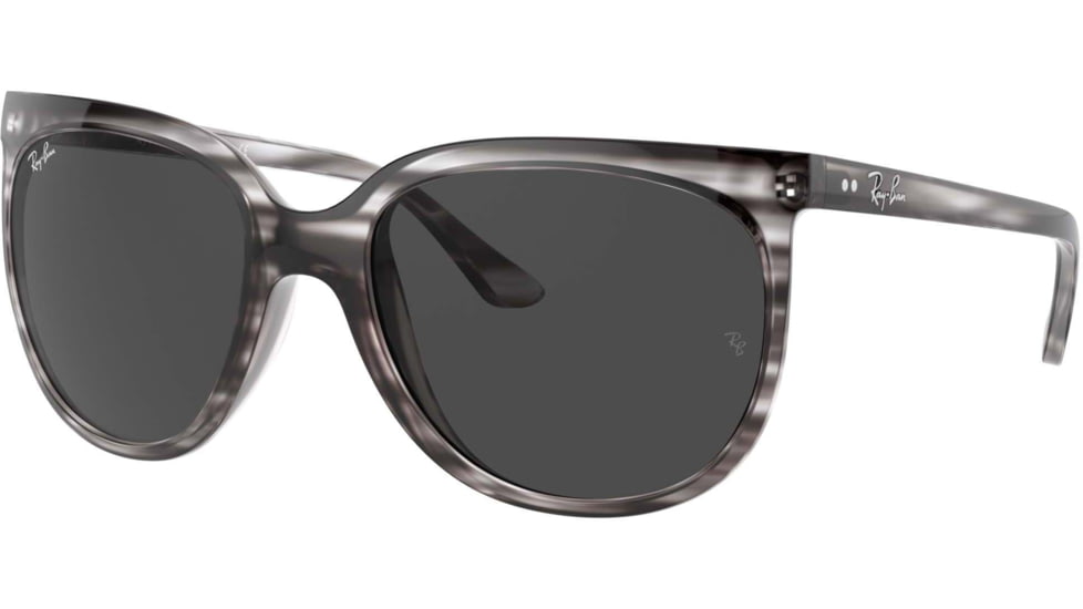 Ray-Ban Cats 1000 RB4126 Sunglasses, Striped Grey Havana, 57, RB4126-6430B1-57