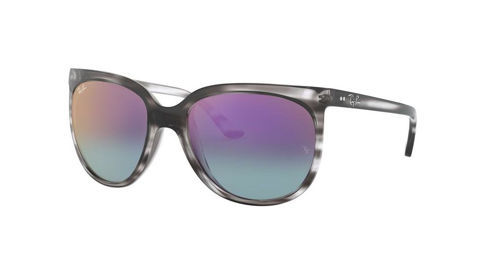 Ray-Ban Cats 1000 Sunglasses RB4126 6430T6-57 - , Blue Mirror Gradient Fucsia Lenses