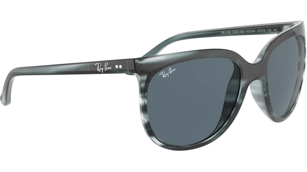 Ray-Ban Cats 1000 Sunglasses RB4126 6432R5-57 - , Blue Lenses