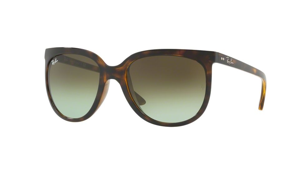 Ray-Ban Cats 1000 Sunglasses RB4126 710/A6-57 - Havana Frame, Green Gradient Brown Lenses