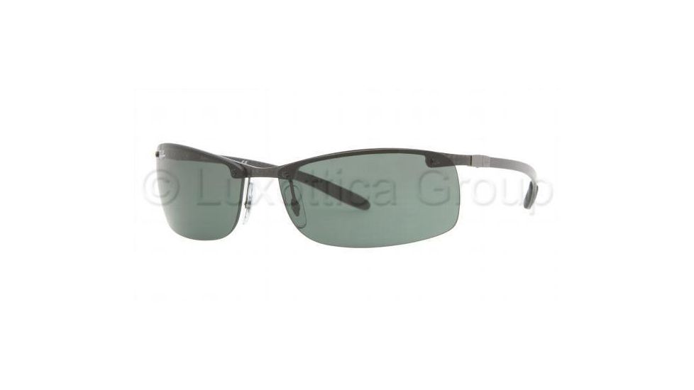 Ray-Ban Cl Carbon Lite Sunglasses RB8305 082/71-6414 - Dark Carbon Frame, Green Lenses, 64mm Lens Diameter