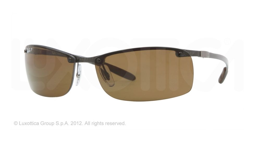 Ray-Ban Cl Carbon Lite Sunglasses RB8305 082/83-63 - Dark Carbon Frame, Polar Brown Lenses