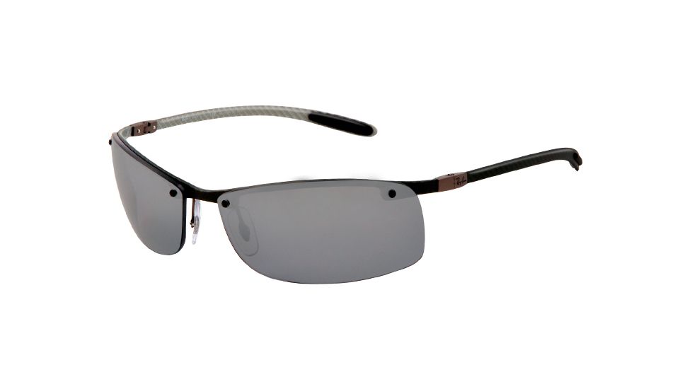 Ray-Ban Cl Carbon Lite Sunglasses RB8305 140/82-63 - Light Carbon Frame, polar grey mirror silver grad Lenses