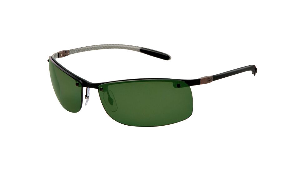 Ray-Ban Cl Carbon Lite Sunglasses RB8305 141/9A-63 - Light Carbon Frame, polar green Lenses