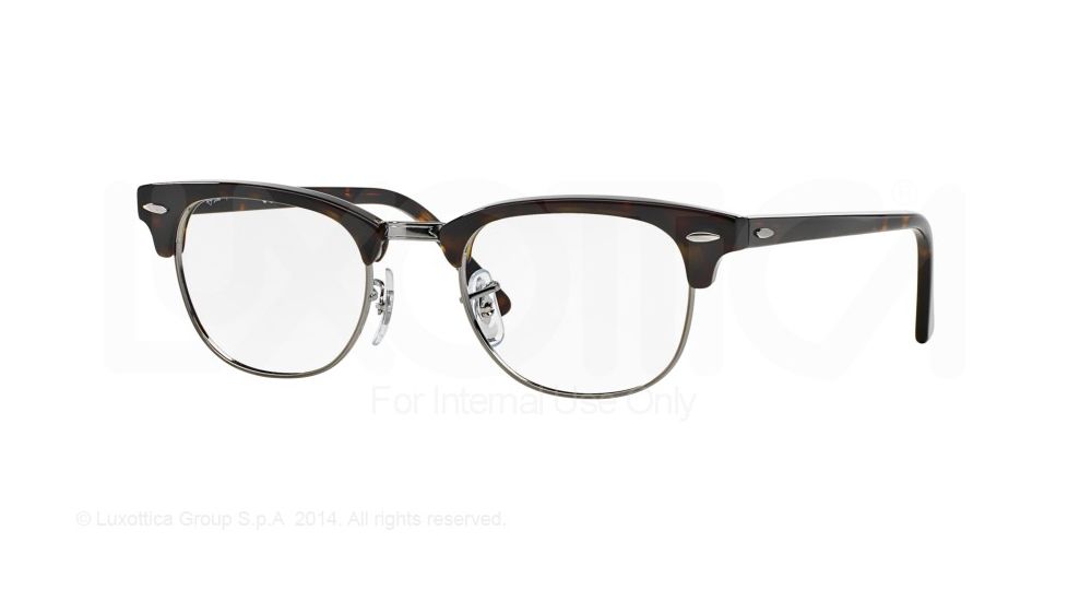 Ray-Ban Clubmaster Eyeglasses RX5154 with Rx Prescription Lenses 2012-49 - Dark Havana Frame