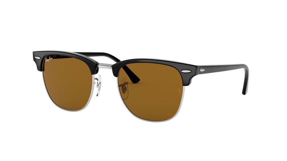 Ray-Ban Clubmaster Sunglasses RB3016 W3387-49 - , Brown Lenses