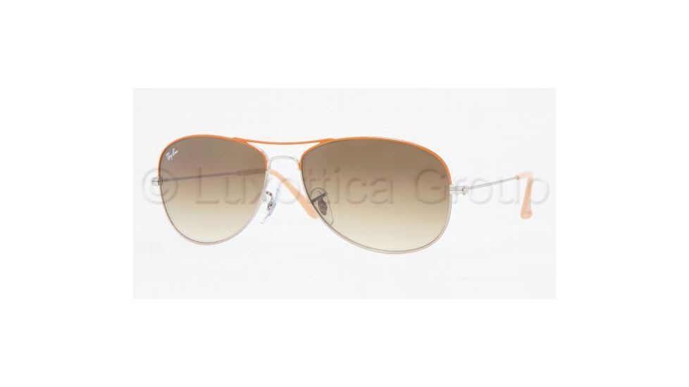 Ray-Ban Cockpit RB3362 Sunglasses with No-Line Progressive Rx Prescription Lenses RB3362-071-51-5914 - Lens Diameter: 59 mm, Frame Color: Silver / Orange / Beige