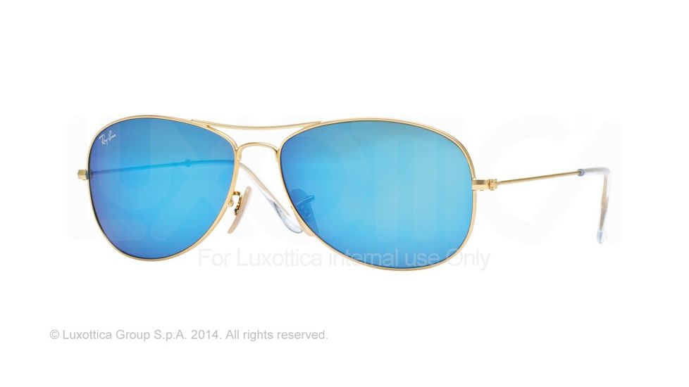 Ray-Ban Cockpit RB3362 Sunglasses with No-Line Progressive Rx Prescription Lenses RB3362-112-17-59 - Lens Diameter 59 mm, Frame Color Matte Gold