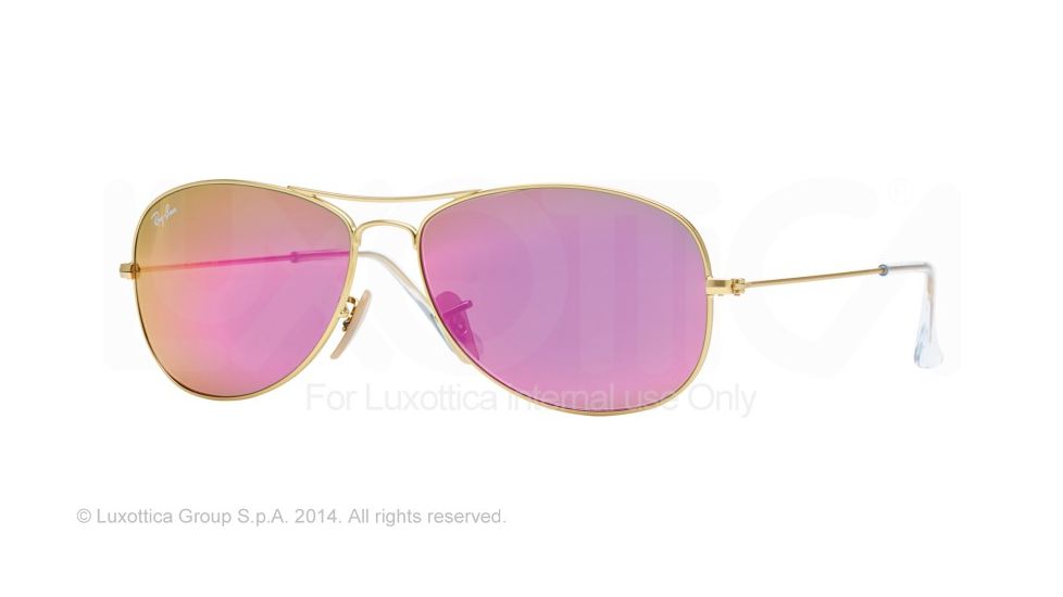 Ray-Ban Cockpit RB3362 Sunglasses with No-Line Progressive Rx Prescription Lenses RB3362-112-4T-59 - Lens Diameter 59 mm, Frame Color Matte Gold