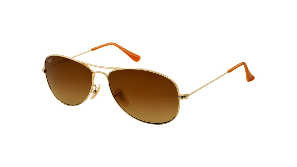 Ray-Ban Cockpit RB3362 Sunglasses with No-Line Progressive Rx Prescription Lenses RB3362-112-85-56 - Lens Diameter 56 mm, Lens Diameter 56 mm, Frame Color Matte Gold