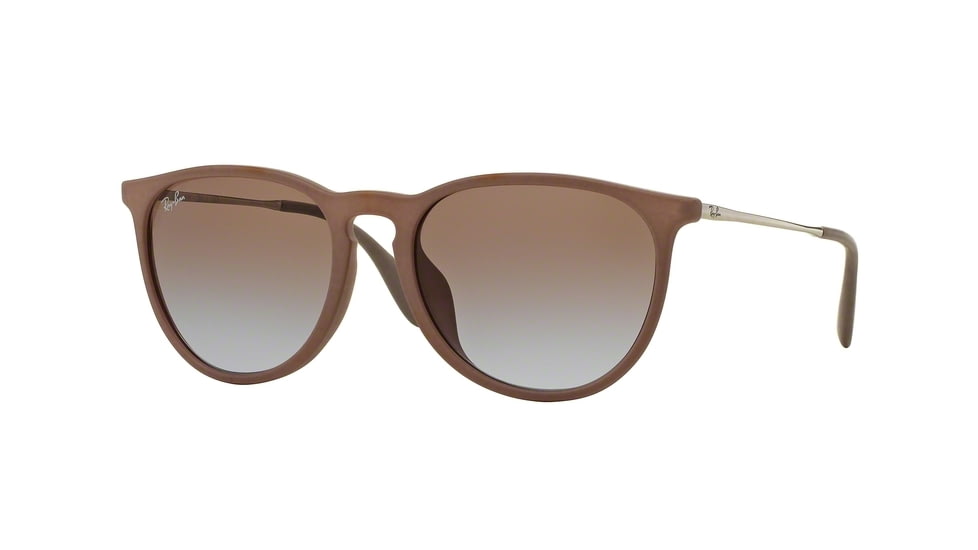 Ray-Ban ERIKA F RB4171F Sunglasses 600068-54 - Dark Rubber Sand Frame, Brown Gradient Lenses