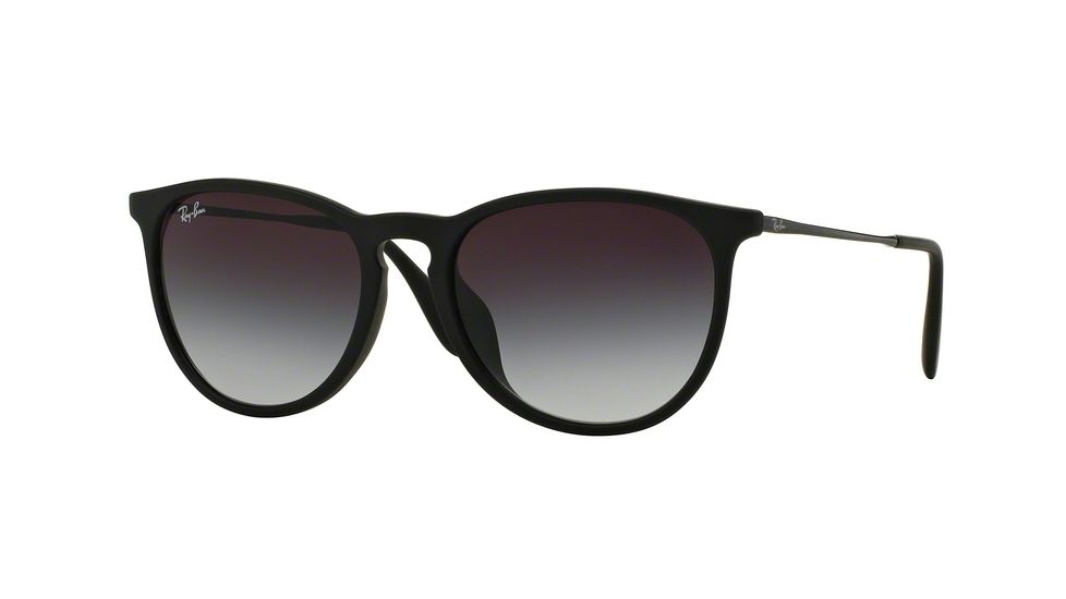Ray-Ban ERIKA F RB4171F Sunglasses 622/8G-54 - Black Rubber Frame, Grey Gradient Lenses