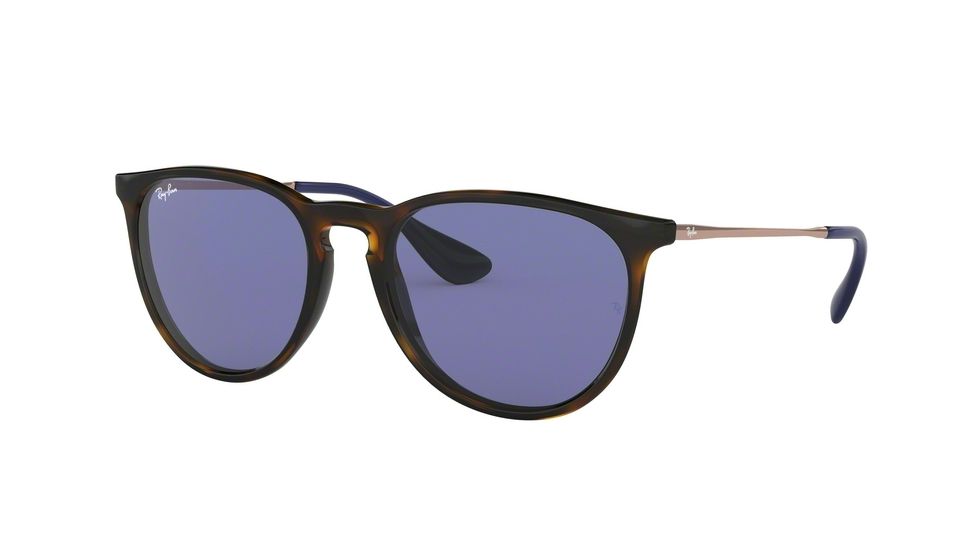Ray-Ban Erika F RB4171F Sunglasses 639276-57 - Havana Frame, Violet Lenses