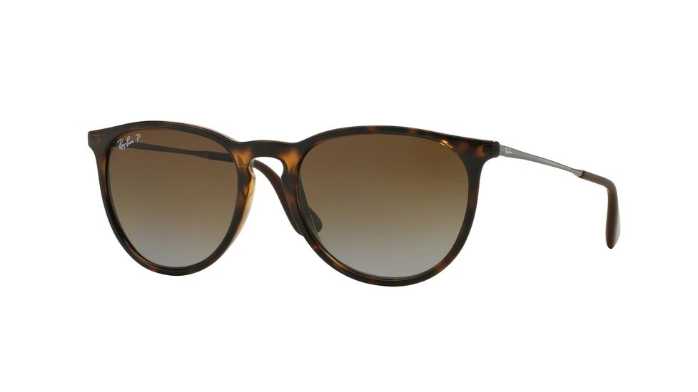 Ray-Ban ERIKA F RB4171F Sunglasses 710/T5-54 - Light Havana Frame, Polar Brown Gardient Lenses