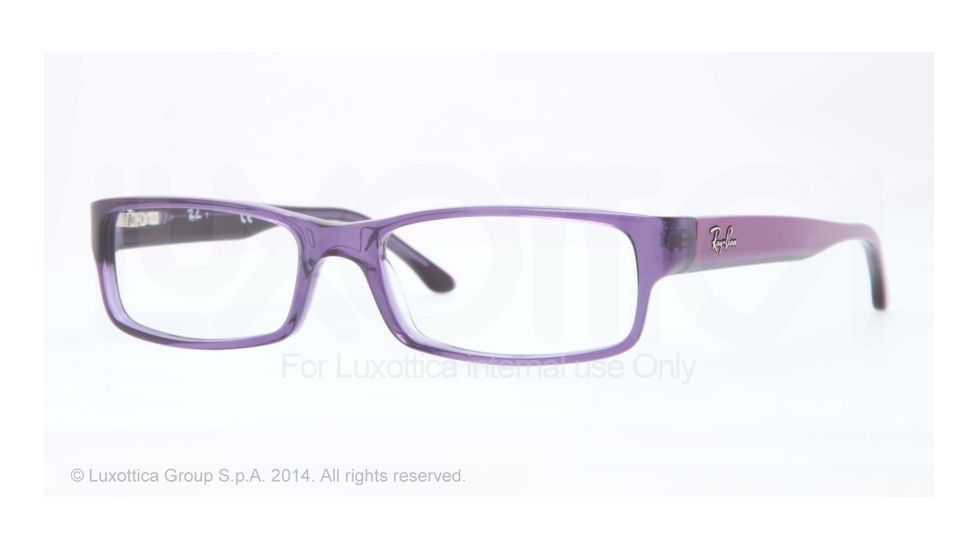 Ray-Ban Eyeglasses RX5114 with No-Line Progressive Rx Prescription Lenses 5230-52 - Trasparent Violet Frame