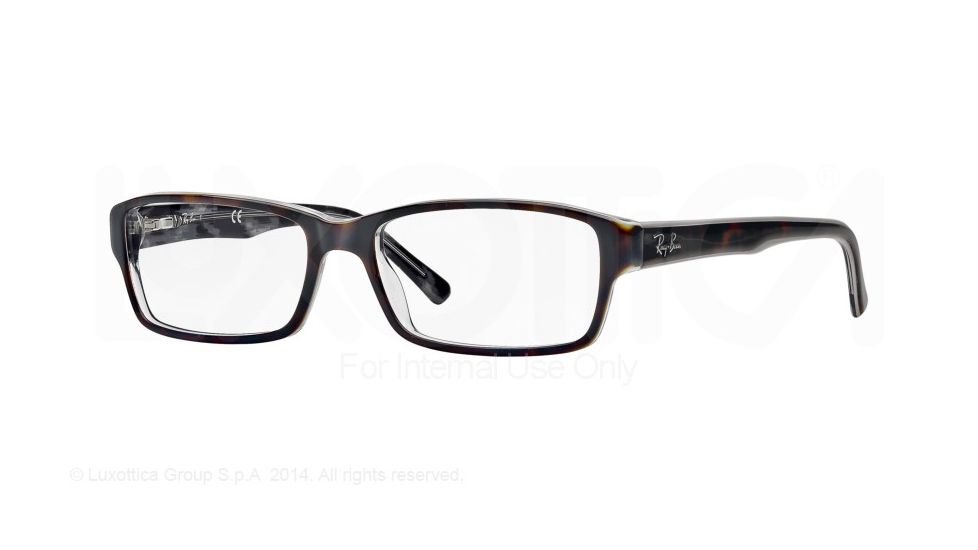 Ray-Ban Eyeglasses RX5169 with Rx Prescription Lenses 5023-54 - Top Havana On Tr Azure Frame