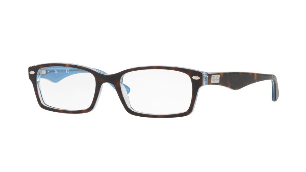 Ray-Ban Eyeglass Frames RX5206 5023-54 - Top Havana On Tr Azure Frame