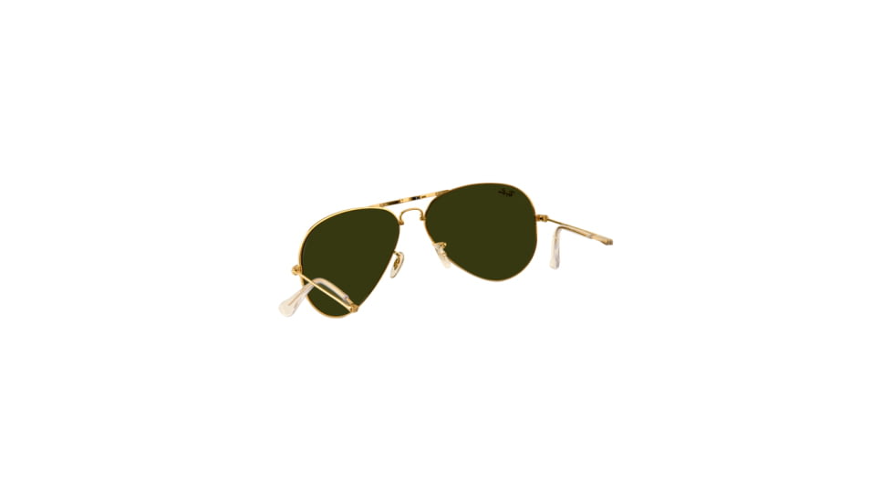 Ray-Ban Folding Aviator RB3479 Sunglasses 001/58-5514 - Arista Frame, Crystal Green Lenses