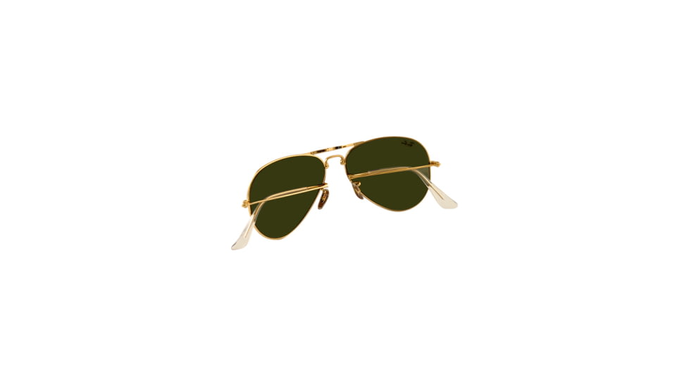 Ray-Ban Folding Aviator RB3479 Sunglasses 001/58-5514 - Arista Frame, Crystal Green Lenses