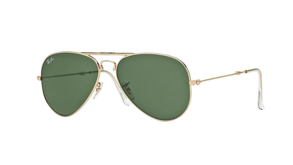 Ray-Ban Folding Aviator RB3479 Sunglasses 001-58 - Arista Frame, Crystal Green Lenses