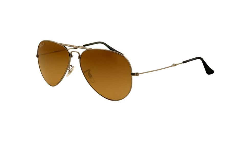 Ray-Ban Folding Aviator RB3479 Sunglasses 004/M2-5814 - Shiny Gunmetal Frame, Crystal Polar Brown Gradient Lenses