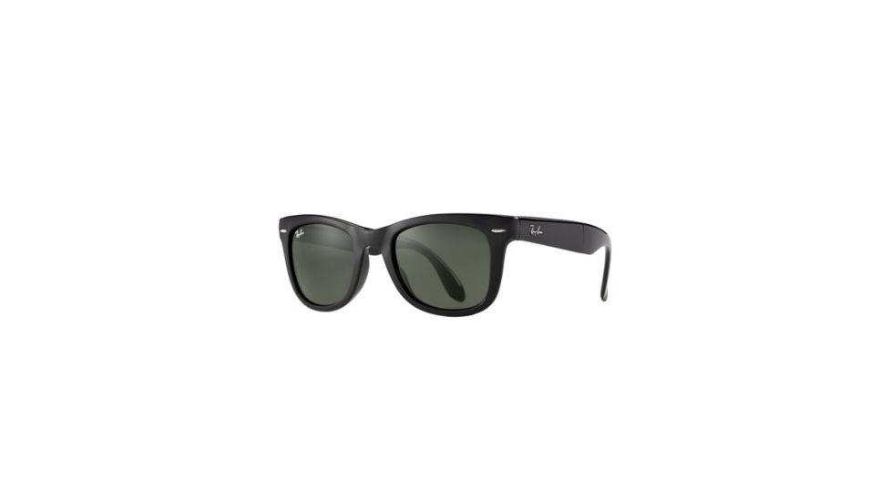 Ray-Ban Folding Wayfarer Sunglasses RB4105 601-5400 - Black Frame, Crystal Green Lenses