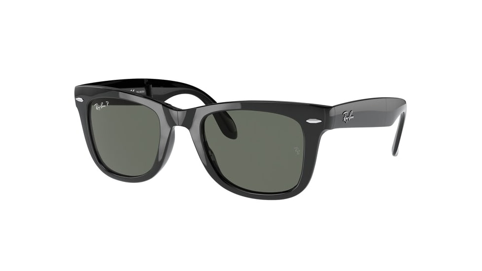 Ray-Ban Folding Wayfarer Sunglasses RB4105 601/58-5400 - Black Frame, Crystal Green Lenses