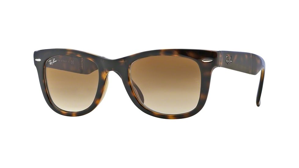 Ray-Ban Folding Wayfarer Sunglasses RB4105 710/51-5420 - Light Havana Frame, Crystal Brown Gradient Lenses