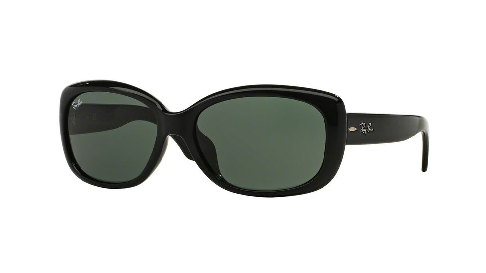 Ray-Ban JACKIE OHH RB4101F Sunglasses 601/71-58 - Black Frame, Green Lenses