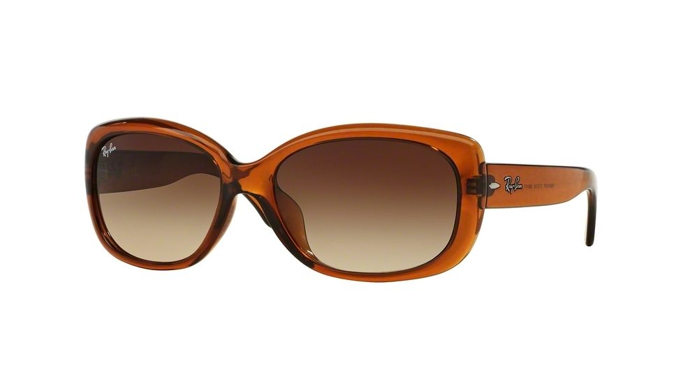 Ray-Ban JACKIE OHH RB4101F Sunglasses 717/13-58 - Light Brown Frame, Brown Gradient Lenses