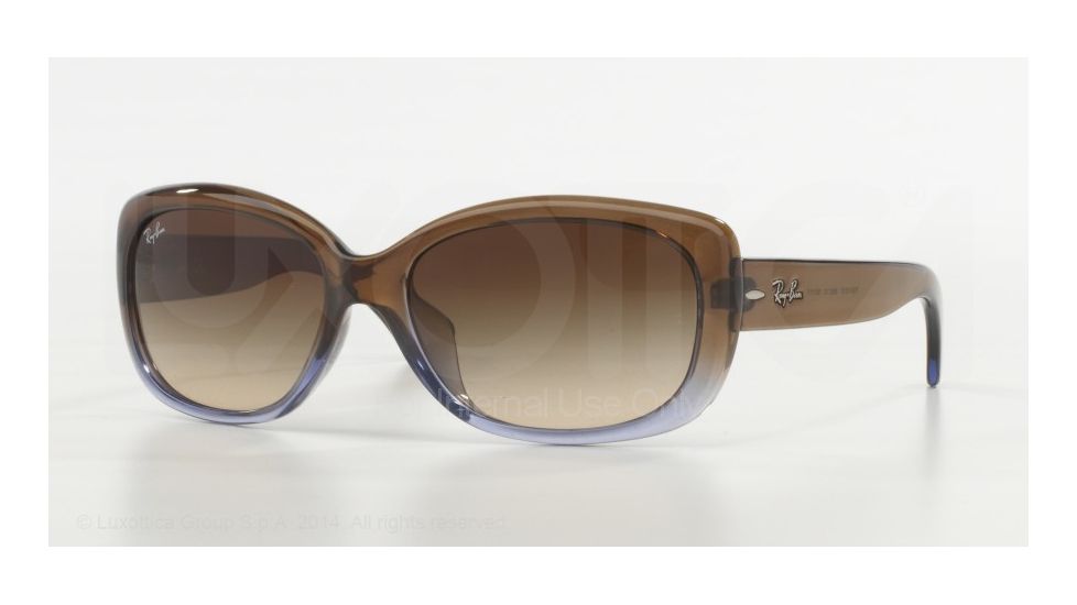 Ray-Ban JACKIE OHH RB4101F Sunglasses 860/13-58 - Grad Brown On Trasp Wisteria Frame, Gradient Brown Lenses