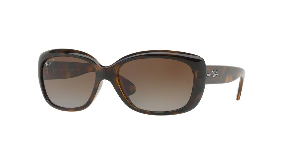 Ray-Ban Jackie OHH Sunglasses RB4101 710/T5-58 - Light Havana Frame, Grey Gradient Brown Polar Lenses
