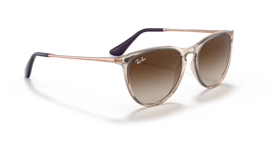 Ray-Ban Junior Erika RJ9060S Sunglasses, Gradient Brown Lenses, Transparent Light Brown, 50, RJ9060S-710813-50