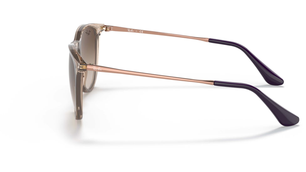 Ray-Ban Junior Erika RJ9060S Sunglasses, Gradient Brown Lenses, Transparent Light Brown, 50, RJ9060S-710813-50