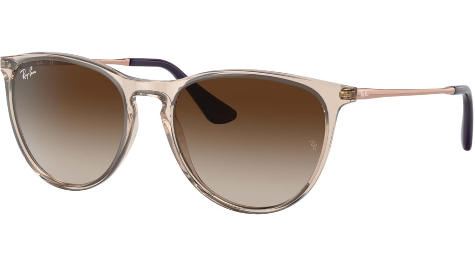 Ray-Ban Junior Erika RJ9060S Sunglasses, Gradient Brown Lenses, Transparent Light Brown, 50, RJ9060S-710813-50