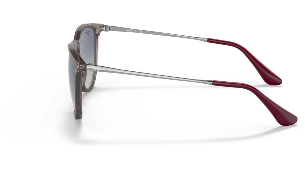 Ray-Ban Junior Erika RJ9060S Sunglasses, Grey Gradient Blue Lenses, Transparent Grey, 50, RJ9060S-71094L-50