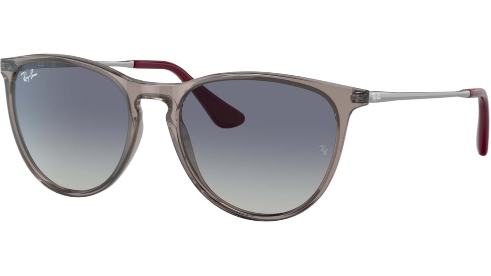 Ray-Ban Junior Erika RJ9060S Sunglasses, Grey Gradient Blue Lenses, Transparent Grey, 50, RJ9060S-71094L-50