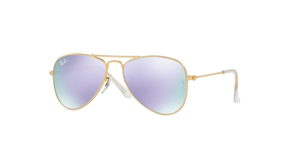 Ray-Ban Junior Sunglasses RJ9506S for Kids 249/4V-52 - Matte Gold Frame, Lillac Flash Lenses