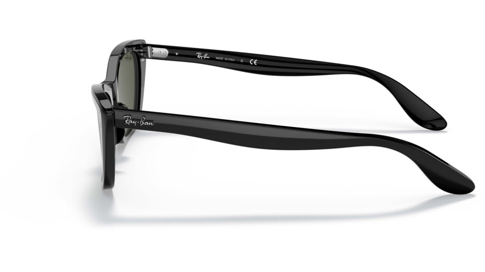 Ray-Ban Lady Burbank RB2299 Sunglasses, Green Lenses, Black, 52, RB2299-901-31-52